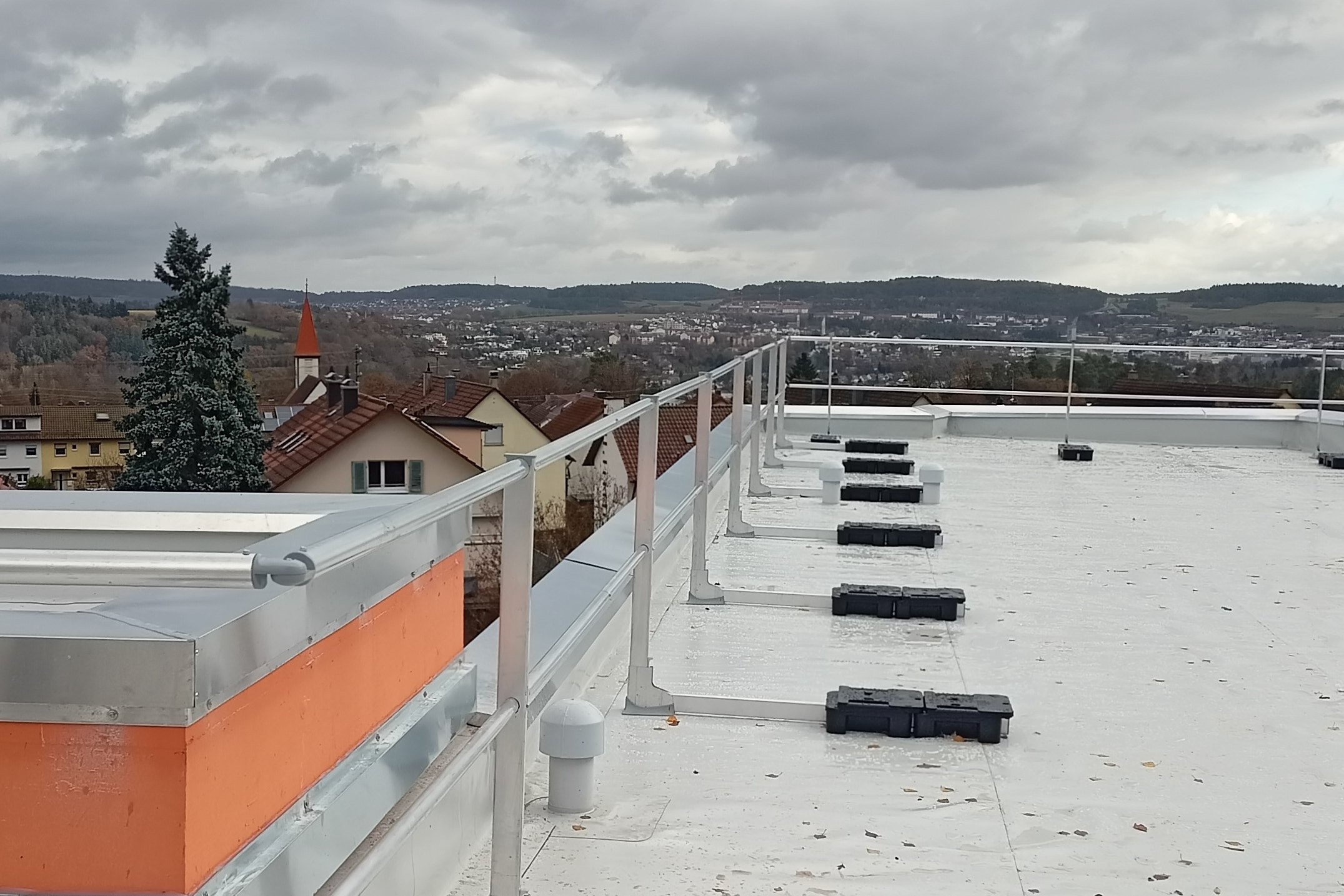 Geländer mit Auflast